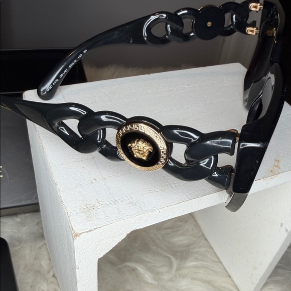 Versace Accessories - Versace NWT black and gold trim, sunglasses with case and box